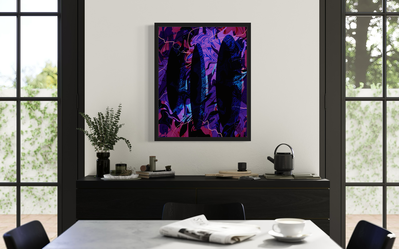 Swirling fusion in dining room